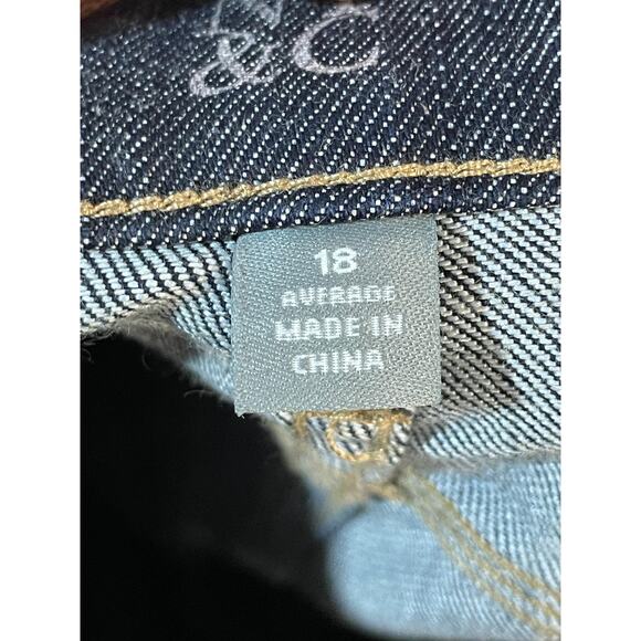 NY&C New York & Company Jeans Womens 18 Dark Wash Low Rise Bootcut Curvy Denim - Picture 10 of 13